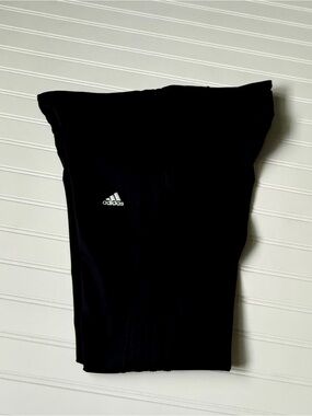 adidas Black Performance Shorts with White Logo
